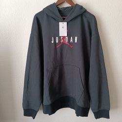 Size XXL Nike Air Jordan Brooklyn Fleece Men's Pullover Hoodie Black