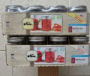 Kerr 8oz Regular Mouth Half Pint Mason Jars 12-Pack x2