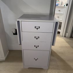 White Desk With Storage 