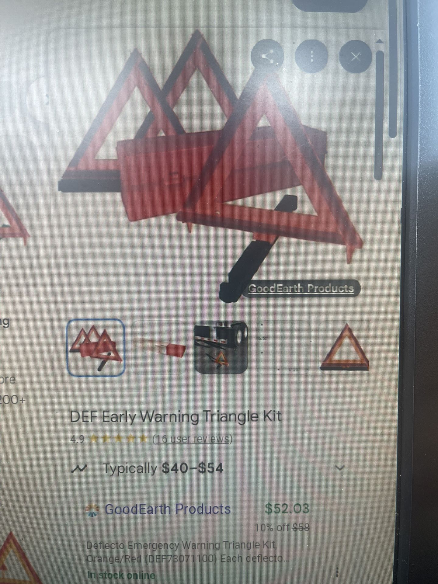 Reflect-o-lite 6000 Emergency Warning Triangle
