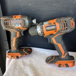 18 Volt Ridgid  4 Pc Drill Kit No Batteries 