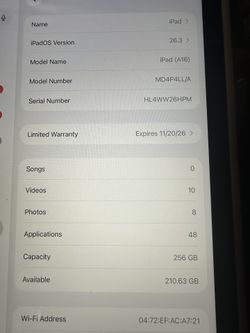 Ipad (A16) 256gb Pink