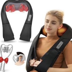 Neck Massager,Christmas Gifts for Women Men - Shiatsu Back and Neck Massager,Shoulder Massager Deep Tissue with Heat,Electric 4D Massage Pillow 