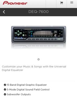 Pioneer DEQ-7600 digital graphic equalizar $1500 firm