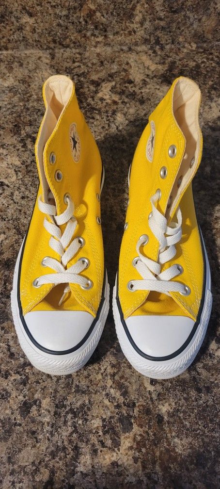 All Stars Converse Yellow High Tops 