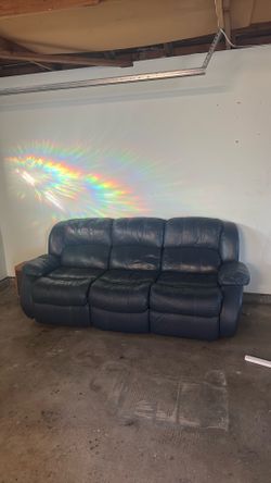 Blue three seat couch