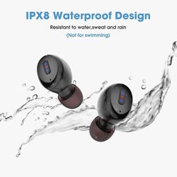 Bluetooth 5.1 Wireless Earbuds Deep Bass Sound 50H Playtime IPX8 Waterproof 