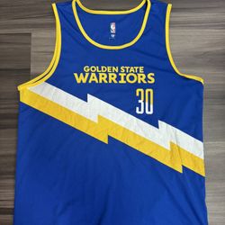 NBA UNK Golden State Warriors Stephen Curry Blue Jersey Tank Men’s Size XL