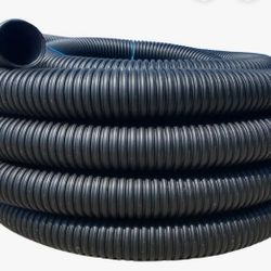 Black Solid Corrugated Pipe3 ½ in. 
