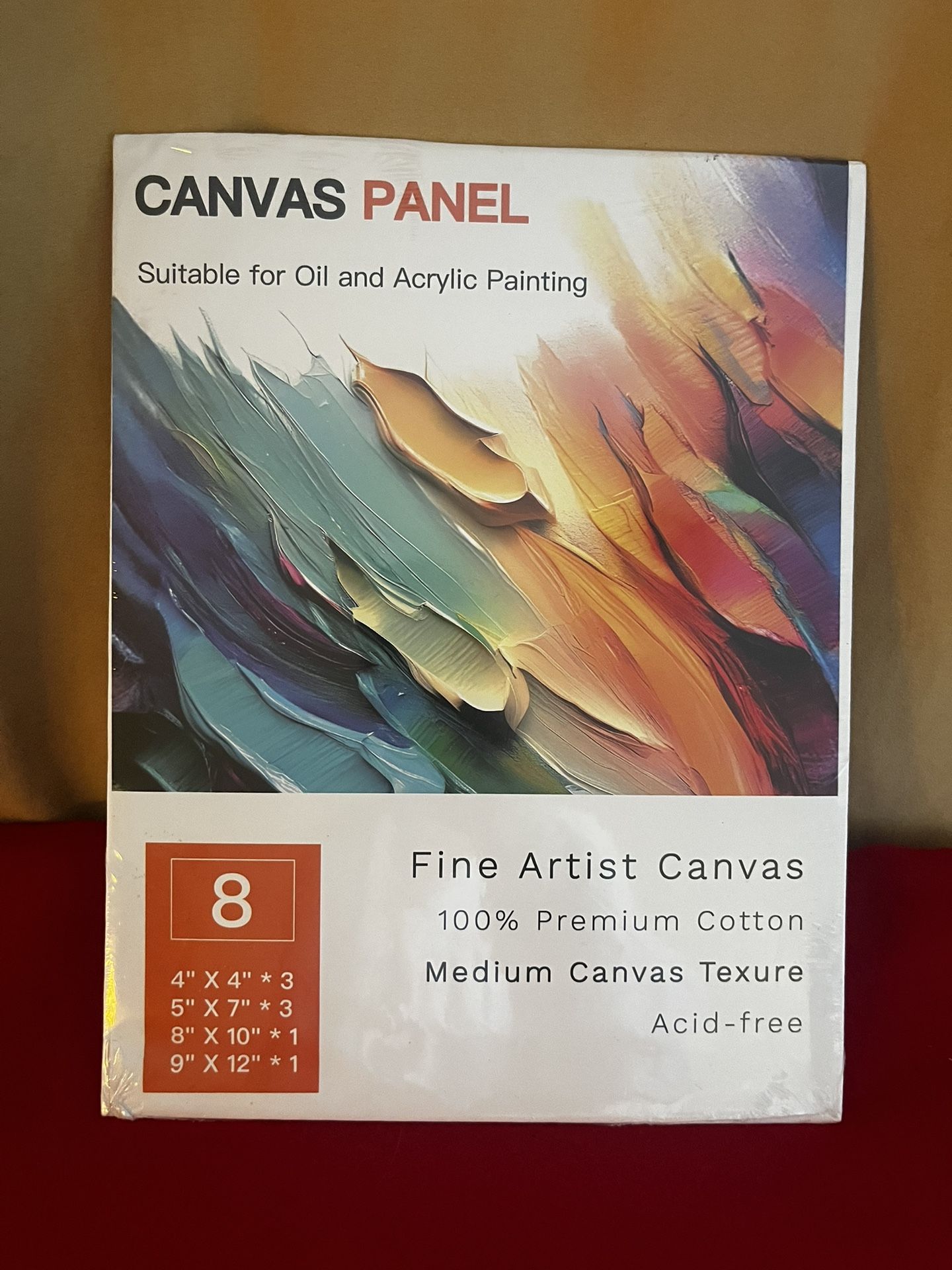 8 Pack Variety Sizes Canvas Panels