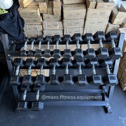 New Dumbbell Set 5-50 With Rack 