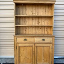 Antique English pine kitchen welch dresser hutch/ gabinete de madera de pino 