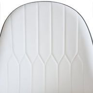 Modern PU Leather Sponge-filled Dining Chair - White & Gray (Set of 2)