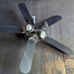 Black Ceiling Fan With 4 Lights 52"
