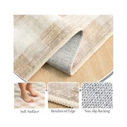 Checkered Area Rug 5X7