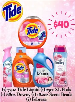 🩷 HUGE Tide LAUNDRY DETERGENT Pods, Downy, Febreze Stock Up BUNDLE 🩷