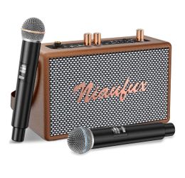 Portable Karaoke with two wireless microphone