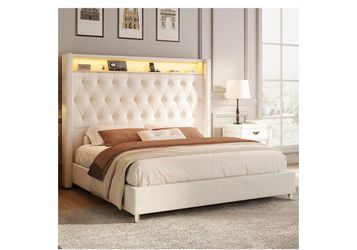 Queen size bed frame and set up  for $180