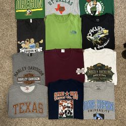 College/Graphic T-Shirts Sizes S-XL $5-$35