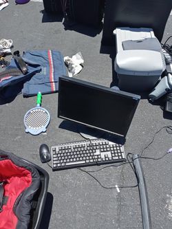 A full computer with a printer