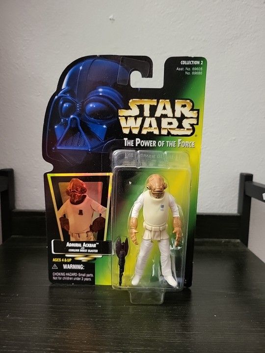 Kenner Star Wars POTF Green Card Admiral Ackbar With Comlink Wrist Blaster C