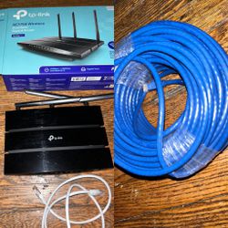 TP Link Gaming Router + New 100ft Ethernet Cable