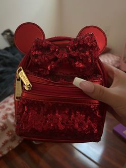 Disney Loungefly Minnie Mouse Pirate Redd Red Micro Backpack Wristlet NEW