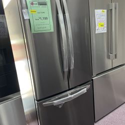 Refrigerator, LG New Open Box 30” French Door Fridge 