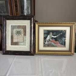 2 Pretty Framed Decorative Pictures 