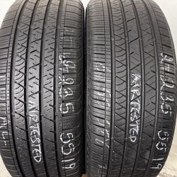 2 Tires 235 55 19 Continental Crosscontact Lx Sport Like New 