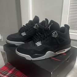 Jordan 4s Black Canvas