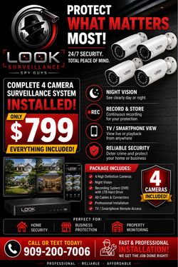 Look Surveillance 4-Camera Security System