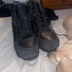 Black Steel Toe Timbs