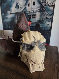 Spirit Halloween Scarecrow Animated Mask – Opening Mouth & Snarling Teeth