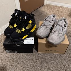 Jordan 4 Thunder & Yeezy 500 Ash Grey 