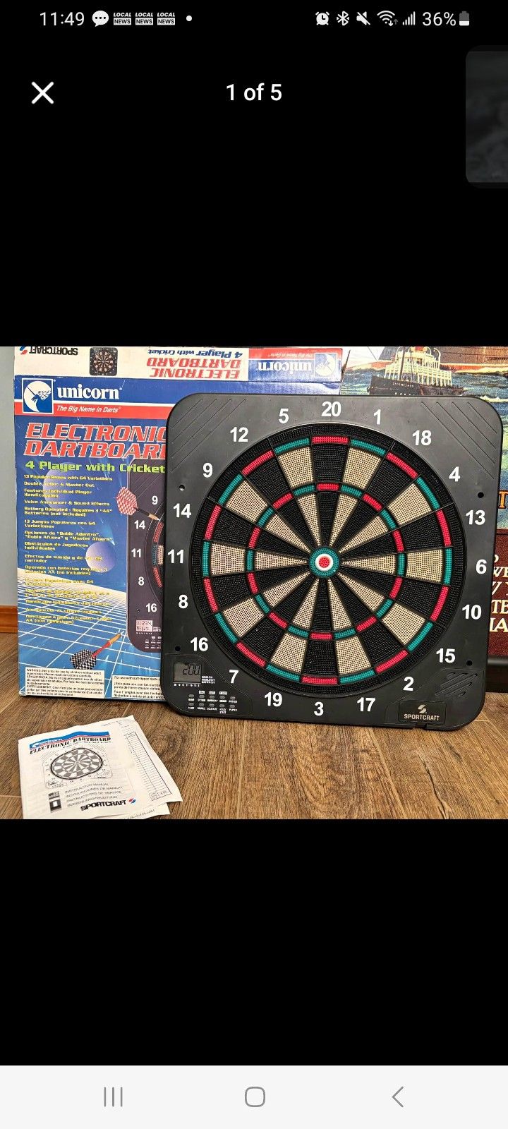 Brand New In Box 1990s Electronic Dartboard In Box $25 Or Make Me An Offer 