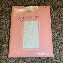 Frederick's of Hollywood floral lace stockings, color white, size: S