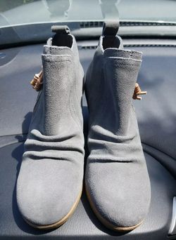 Women's Sperry Top-Sider Suede Wedge Ankle Boot Size 6 NEW Gray