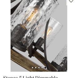 Wood & Metal Chandelier 