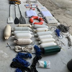 Boat Life Jackets Fenders Ropes Anchor Safety Equipment Paddle