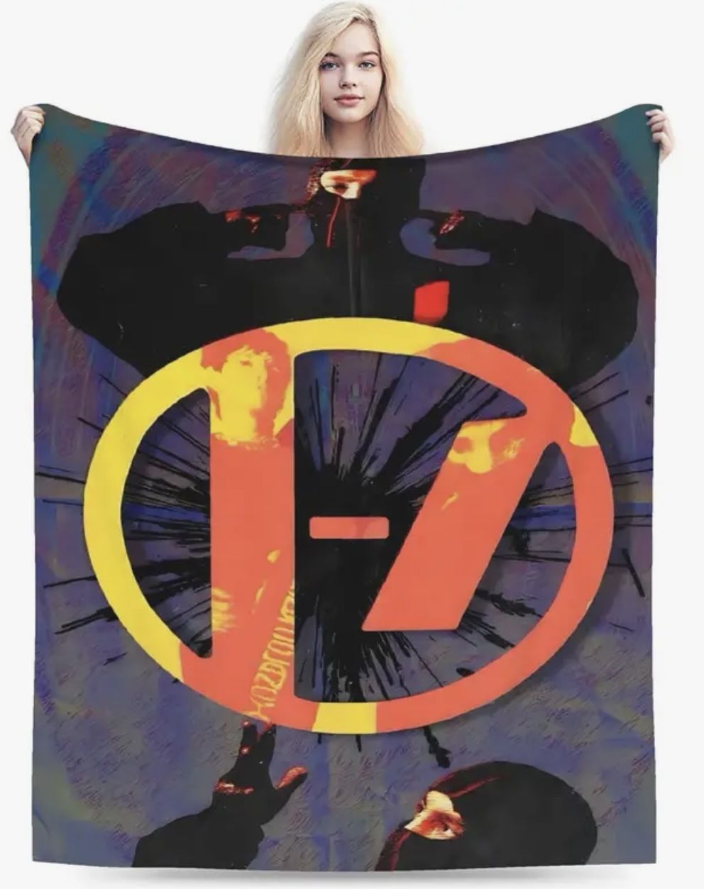 Twenty One Pilots Soft Throw Blanket 59”x52”NEW Josh Dunn Tyler Joseph Ned Christmas Music Memorabilia