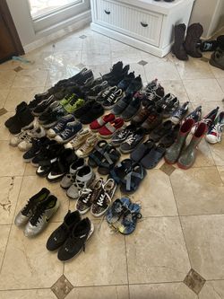 Boys shoes. 34 Pairs. Sizes 10-3.