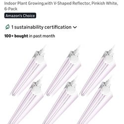 6 Pack Barrina Pinkish White Grow Lights