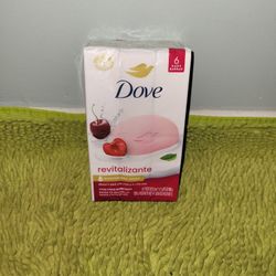 Dove 6 Bar Soap Revitalizante Beauty Bar With Cherry And Chia Milk