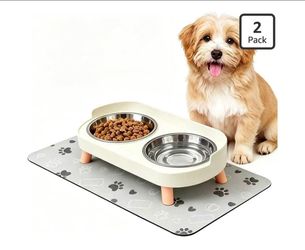 Pet Bowl Set with Mat