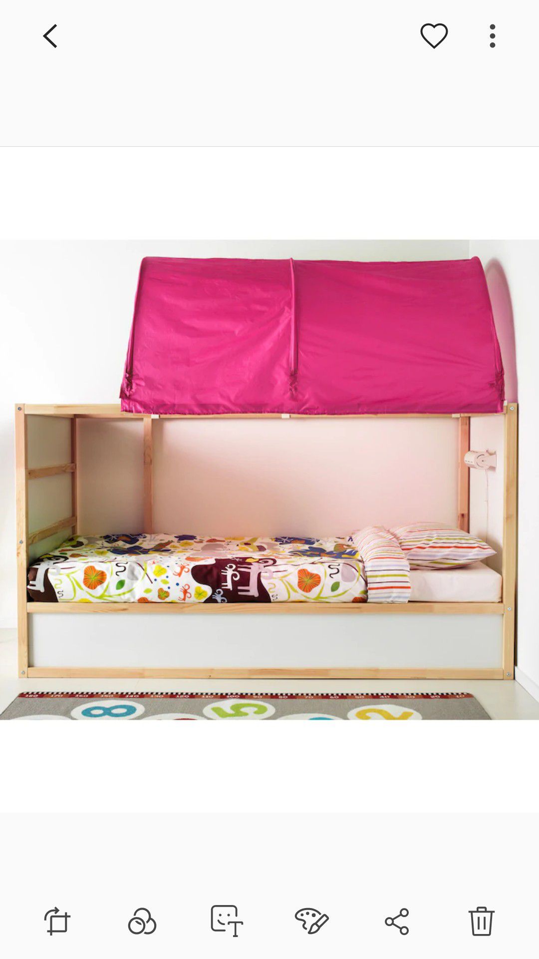 $120 Ikea KURA kids twin loft reversible bed