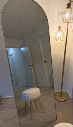 Full Length Arch Mirror Gold Frame