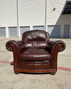 Brown Real Leather Chair