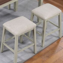 New Dining Stools(Set of 2) - Beige