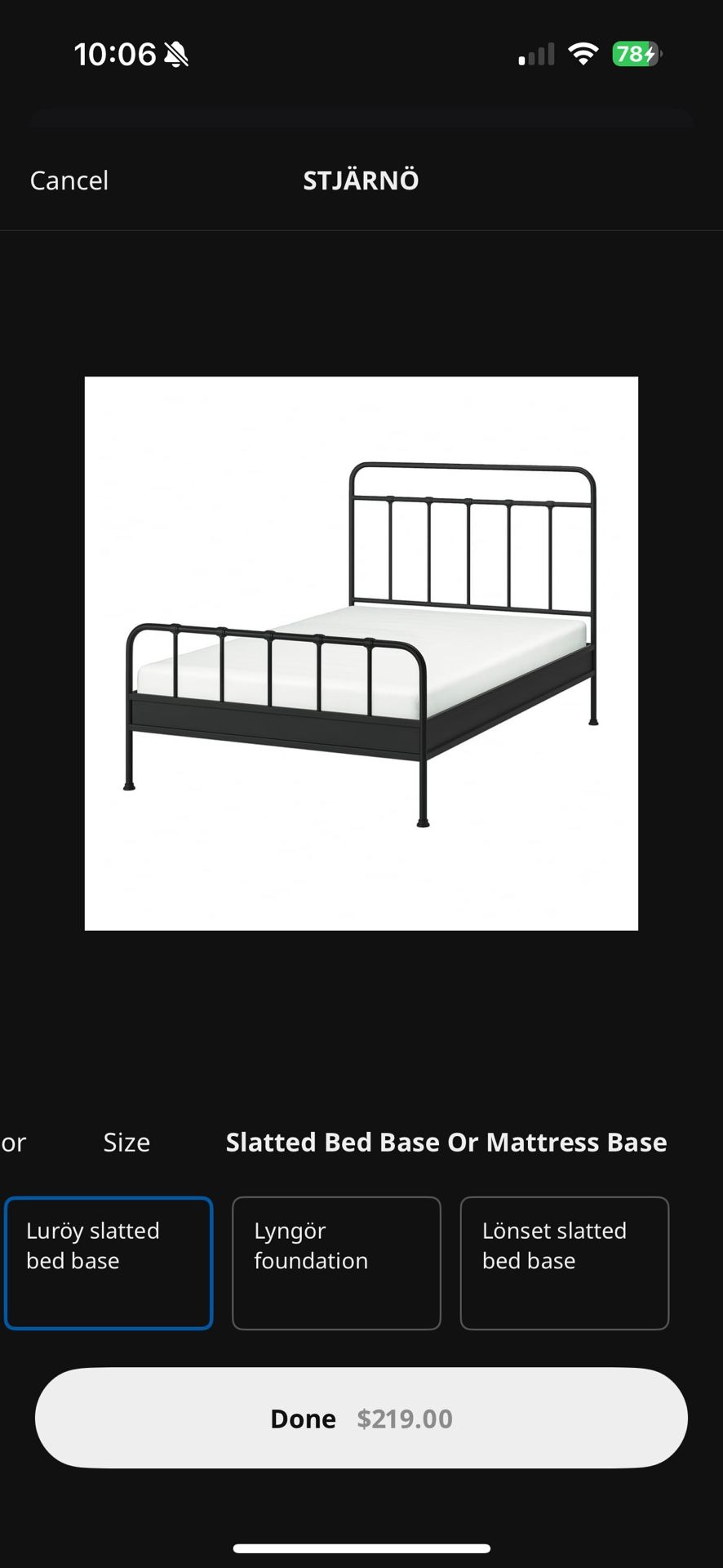 IKEA bed frame with Slatted Bed Base